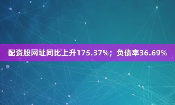 配资股网址同比上升175.37%；负债率36.69%