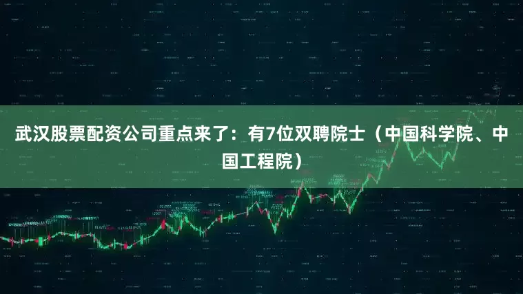 武汉股票配资公司重点来了：有7位双聘院士（中国科学院、中国工程院）